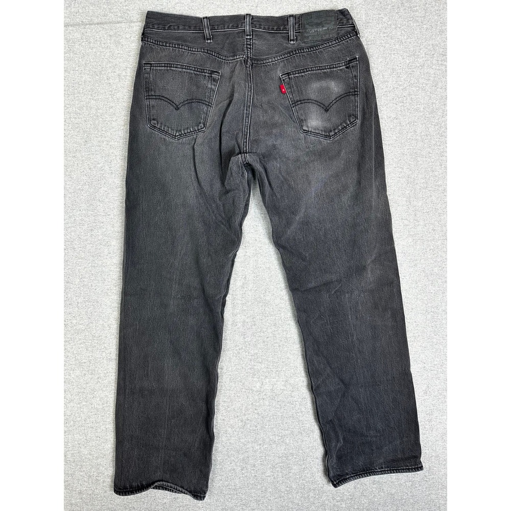 Levis 501XX Jeans Mens‎ 38x32 (meas 34x29) Black Wallet Faded Cotton Button Fly